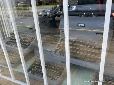 display window at California Typewriter store in Berkeley, California