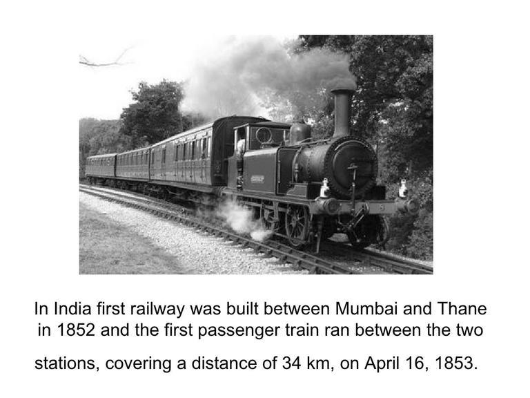Rare and Vintage Images Image of first Rail in India in 1853