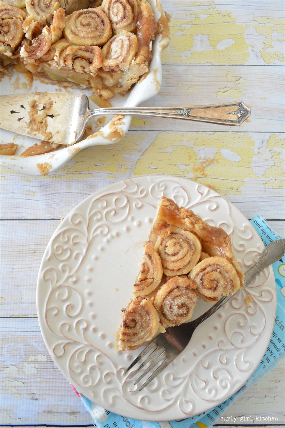 Curly Girl Kitchen Apple Pie with Cinnamon Roll Crust