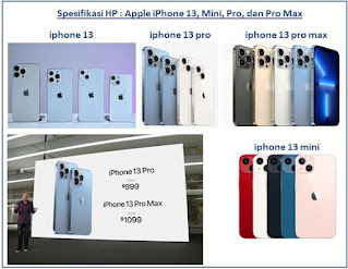 Spesifikasi HP Apple terbaru : iPhone 13, Mini, Pro, dan Pro Max