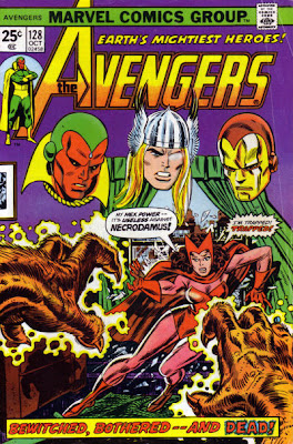 Avengers #128, the Scarlet Witch vs Necrodamus