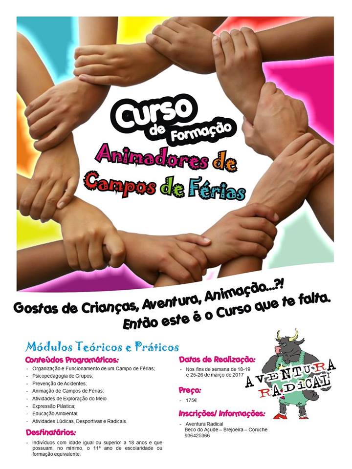 curso de formação de animadores de campos de férias