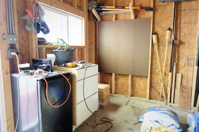 installing pegboard on garage wall