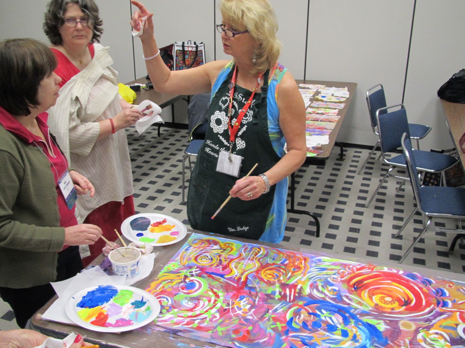 Dinner at Eight Artists Houston Quilt Festival Friday