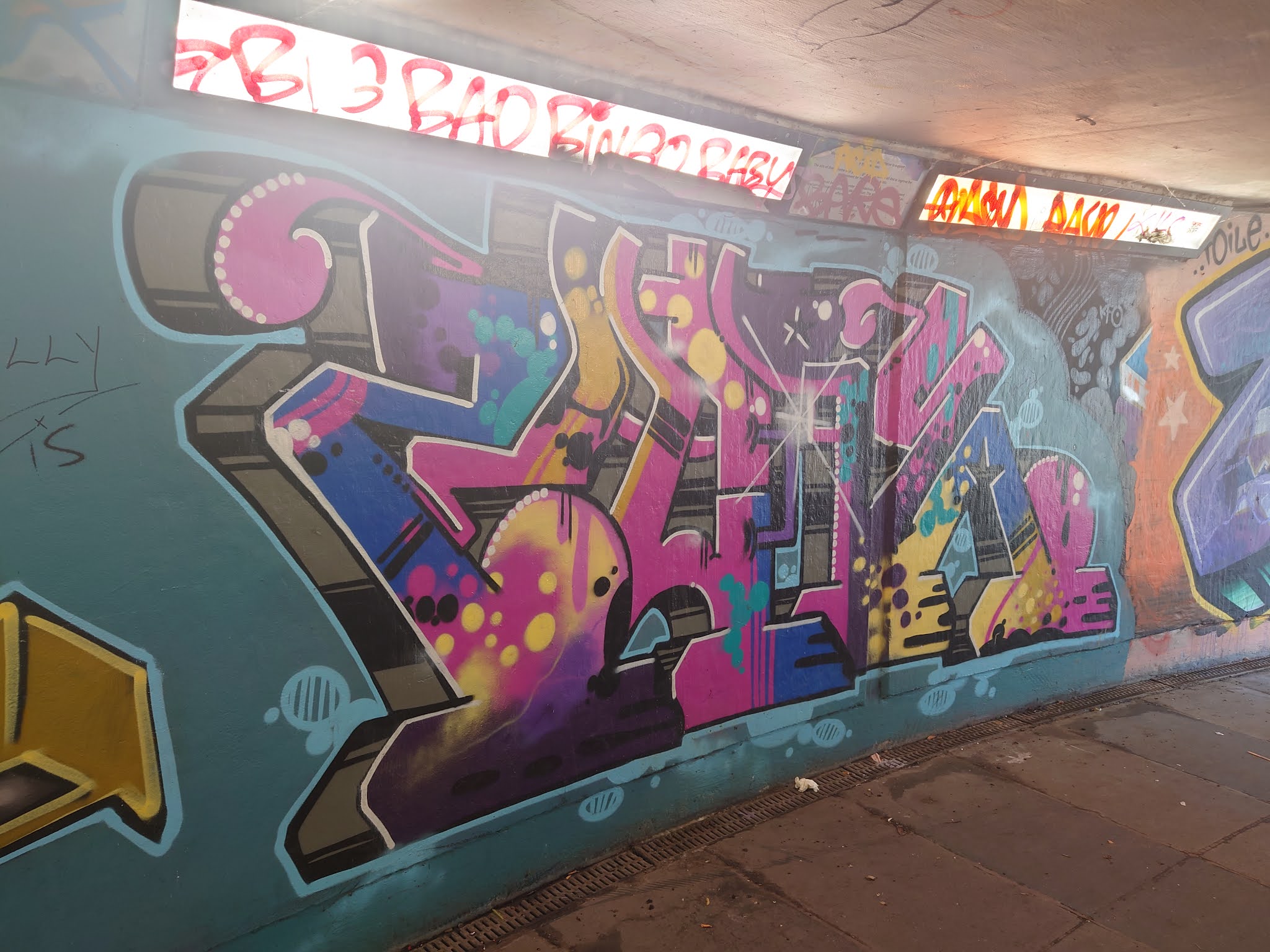 Techni Tou Dromou Art of the Road Graffiti Peel Street underpass Wolverhampton