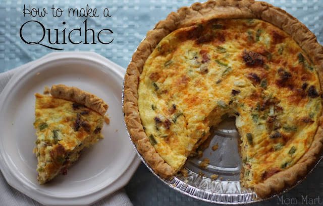 How to make a delicious Quiche. A quick and easy recipe for a yummy breakfast. #Recipe #Breakfast #Quiche