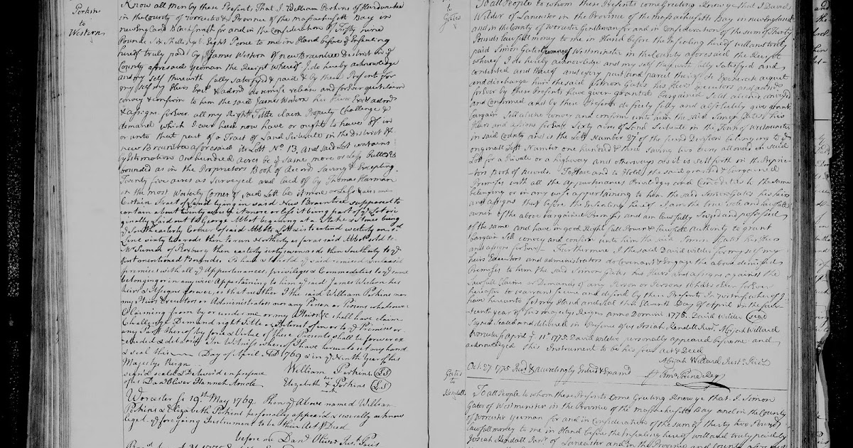 GeneaMusings Amanuensis Monday 1775 Deed of Simon Gates Selling