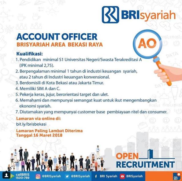 Lowongan Kerja Bri Syariah Maret 2018 Lowongan Kerja Dan Rekrutmen Bulan Mei 2021