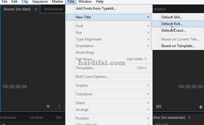 Cara Membuat Credit Title Roll Text Di Adobe Premiere Pro Cc Closing Video Film Hardifal