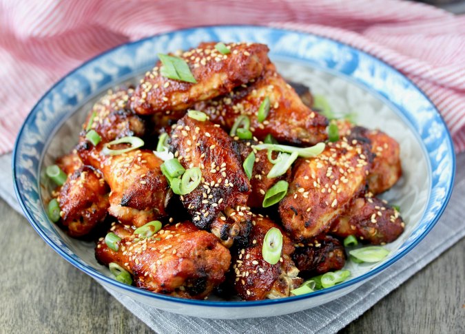 Korean-Style BBQ Chicken Wings in the air fryer