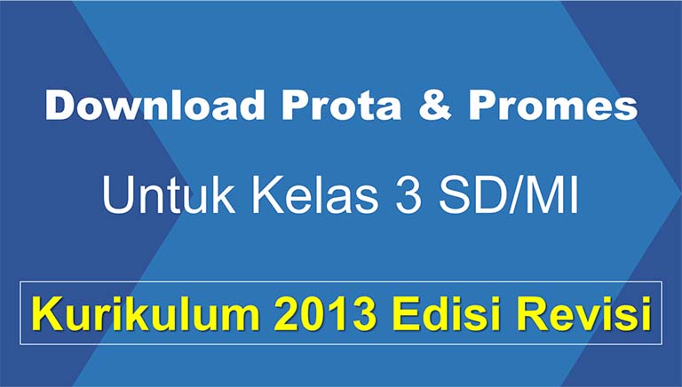 Download Prota Dan Promes SD/MI Kelas 3 Kurikulum 2013 Terbaru