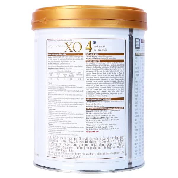 Sữa Bột XO4 GT VP Milk - 800g  Dành cho trẻ từ 12 đến 36 tháng tuổi