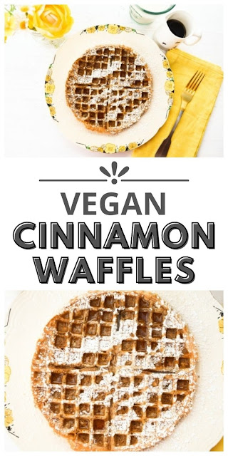 Easy Vegan Cinnamon Waffles -  A quick and easy recipe for vegan cinnamon waffles.