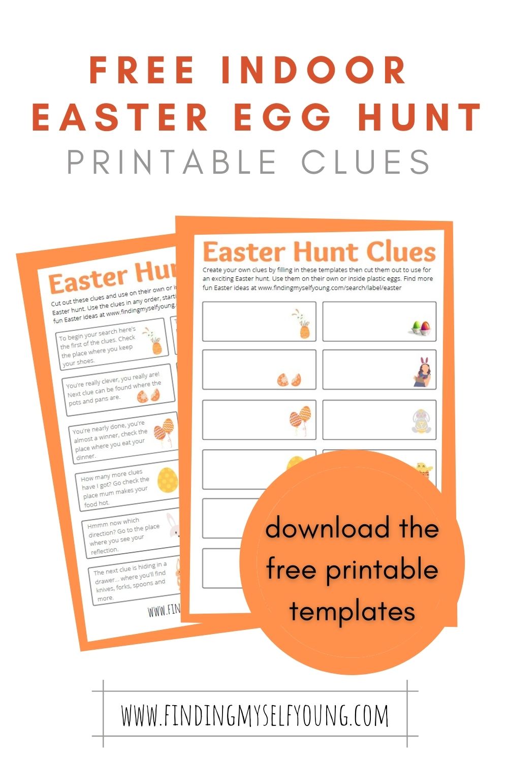 free printable easter egg hunt clues from finding myself young