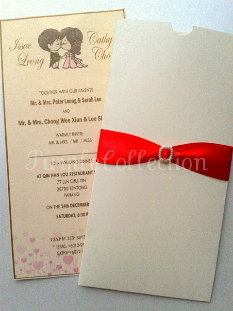 Sliding Envelope Wedding Invitation Card