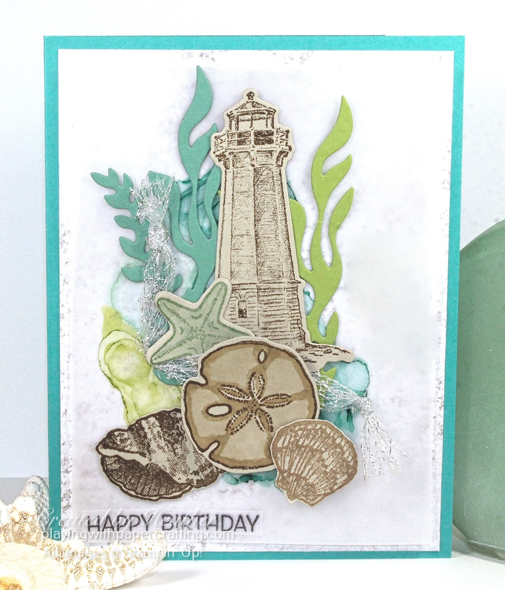 Playing with Papercrafting: Happy Birthday with Seashells and