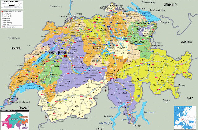 Switzerland (Swiss) Map