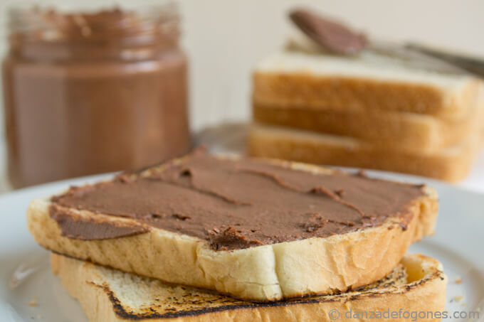 Cocoa and hazelnut spread. Nocilla or homemade Nutella Cocoa and hazelnut spread. Nocilla or homemade Nutella