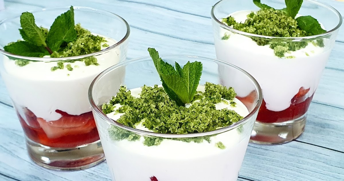 Maryam's Culinary Wonders 1523. Macerated Strawberry and Minted Yogurt