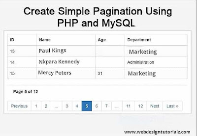 How to Create Pagination using PHP and MySQL - WebDesignTutorialz