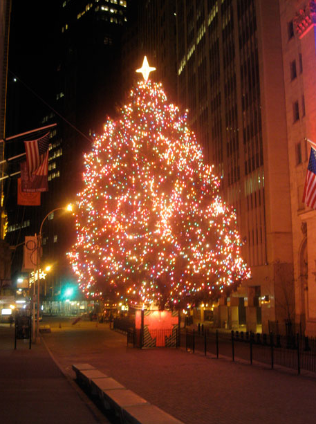 Pretty decorated Christmas trees