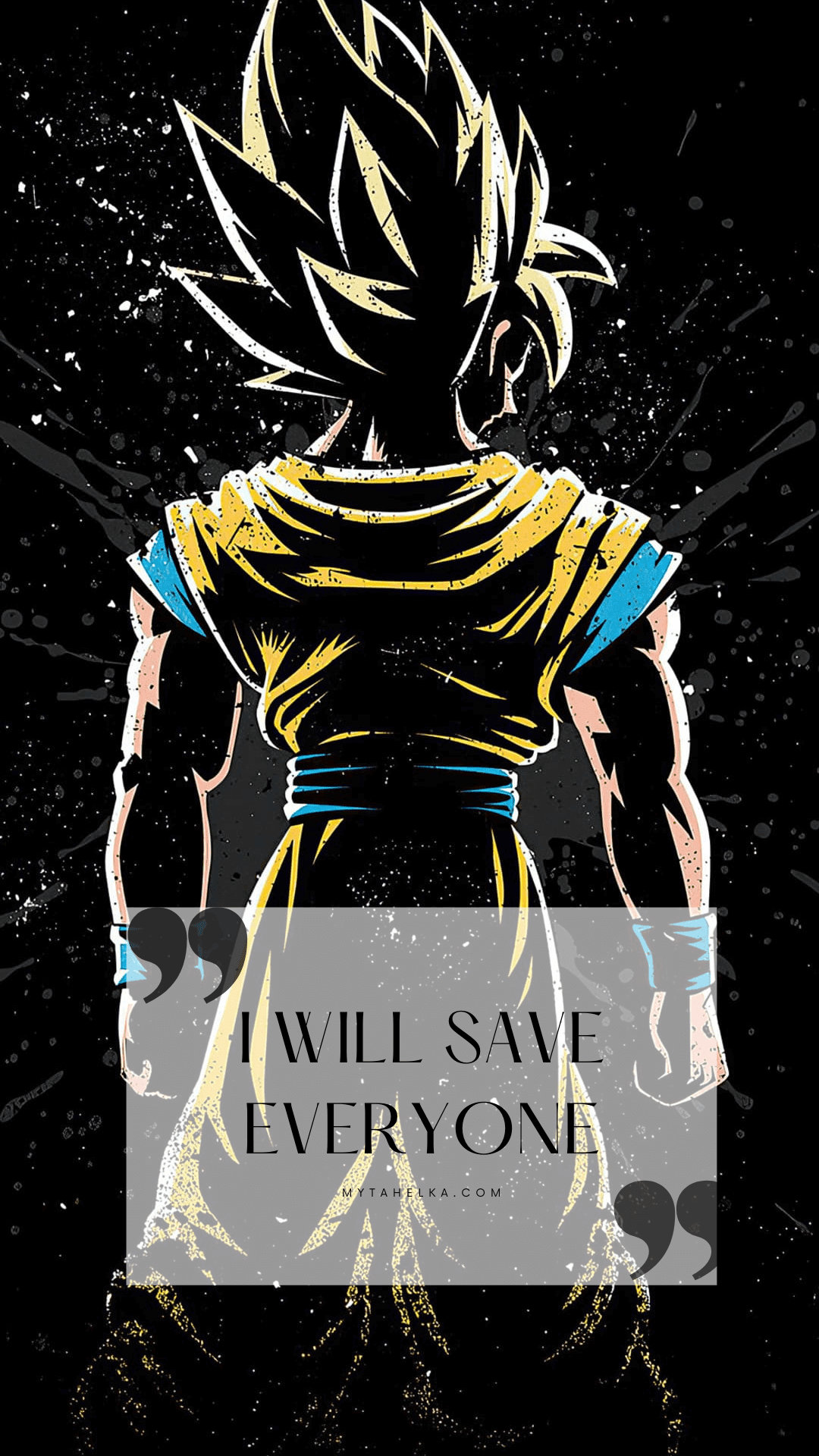 Dragon Ball Z Anime Quote with wallpaper