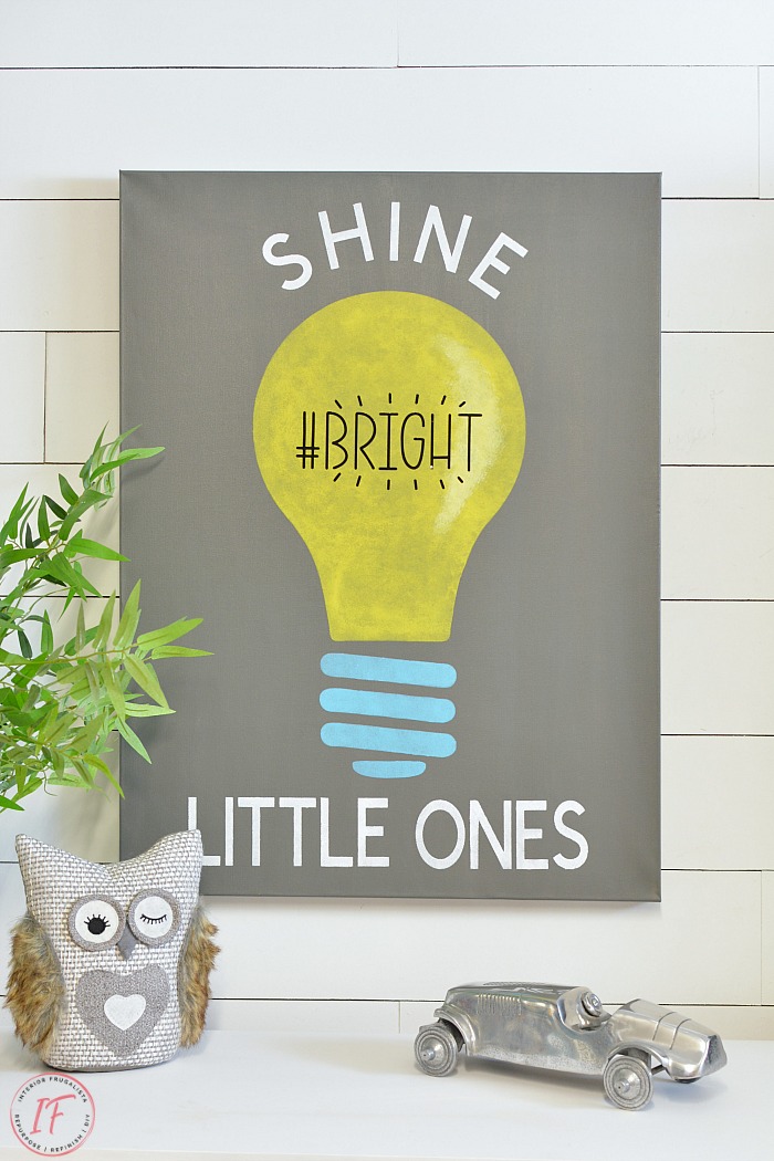 How To Make Fun Kids Room Light Bulb Canvas Art Interior Frugalista