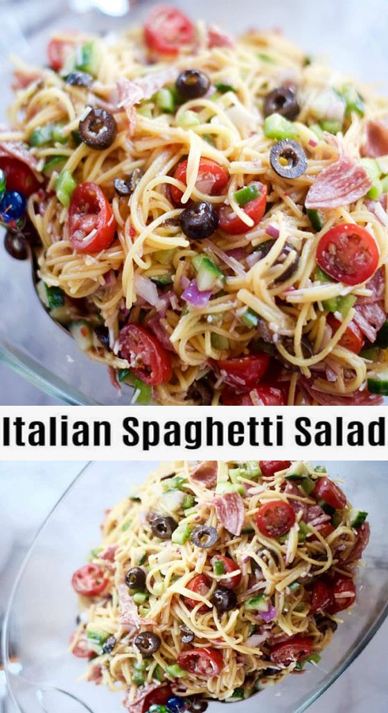 Summer Italian Spaghetti Salad Recipe - FOODS RECIPE