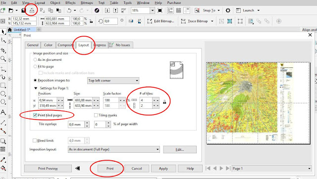 Cara Print Ukuran Besar (Poster) di Coreldraw Cara Print Ukuran Besar (Poster) di Coreldraw