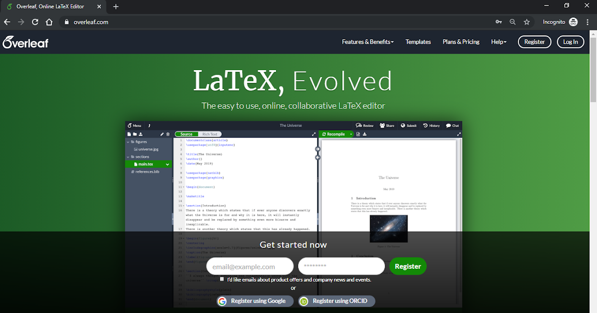 LaTeX online