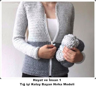 Tığ işi Kolay Bayan Hırka Modeli Tığ işi Örgü Hırka Modelleri