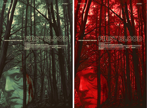 RAMBO FIRST BLOOD NEW ART 82 OFFICIAL ORIGINAL CINEMA MOVIE PRINT PREMIUM POSTER