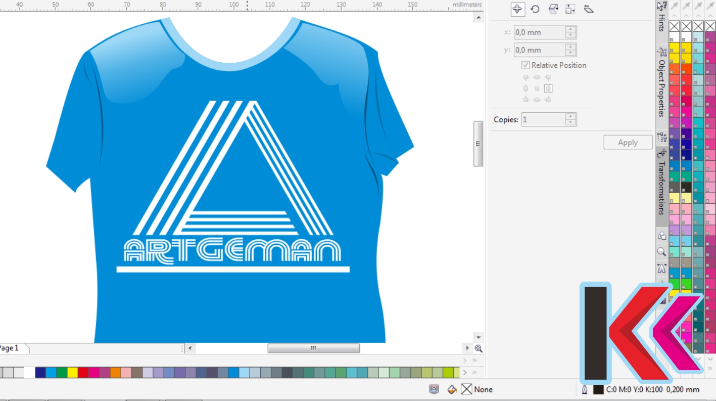 Gambar Cara Membuat Desain Baju Berkerah Dengan Coreldraw | Kerabatdesain