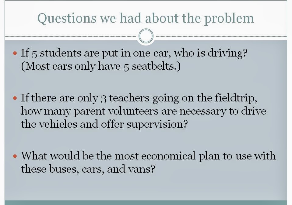 Mom and Me Math Activities: 4.NBT.5 Buses, Vans, and Cars Problem Solving