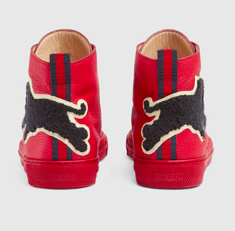 Leaps And Bounds: Gucci Leather High-Top With Panther | SHOEOGRAPHY