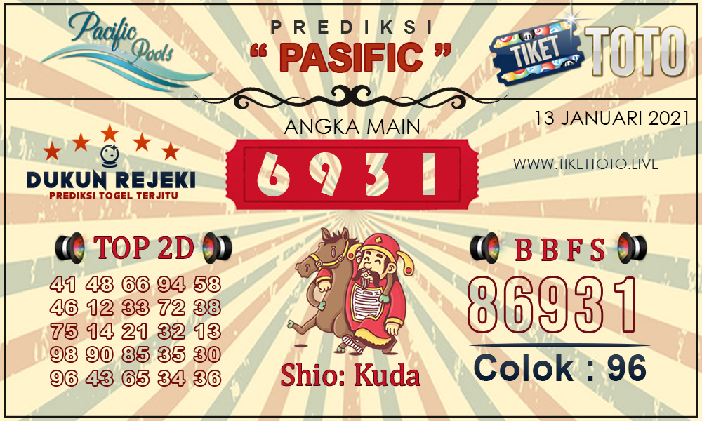 Prediksi Togel PASIFIC TIKETTOTO 13 JANUARI 2021