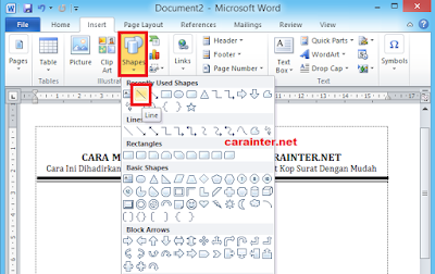 cara membuat kop surat 1