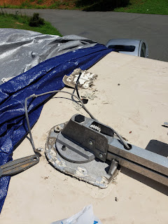Satellite removal from RV roof