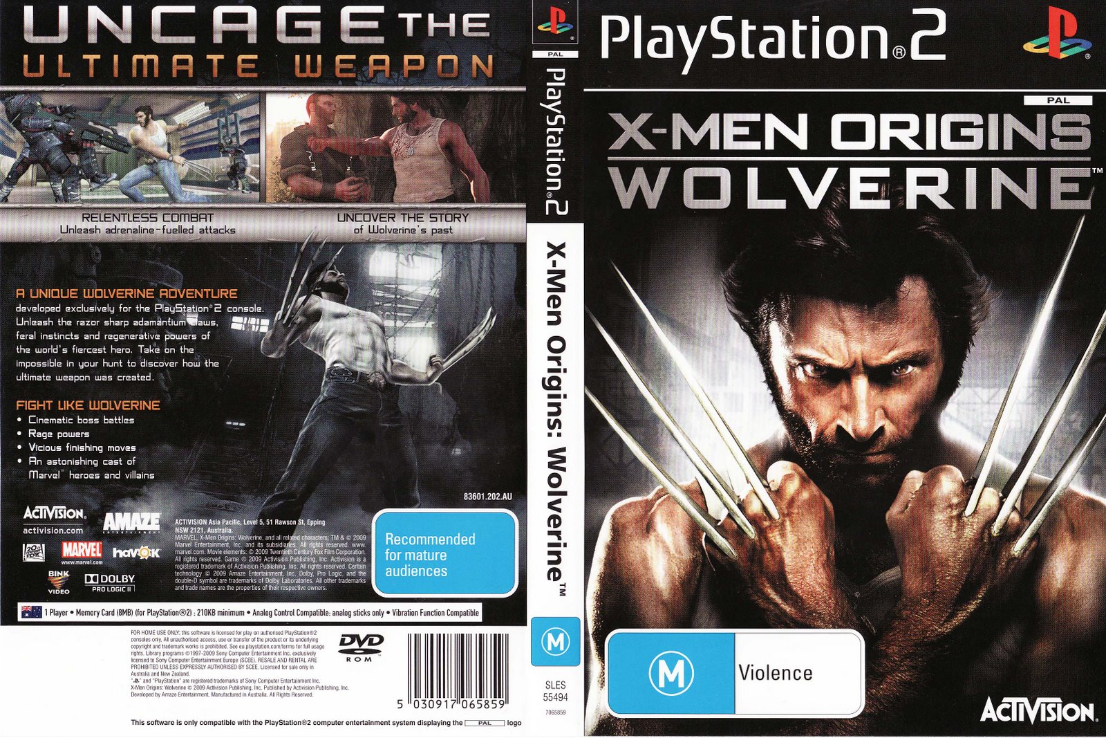 Capas Pop Corn XMen Origens Wolverine Ps2