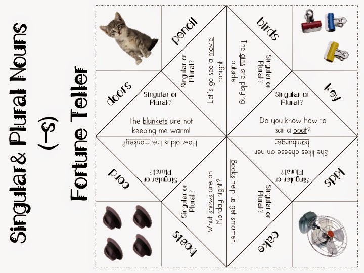 Sunday Scoop & Singular/Plural Nouns Freebie Literacy Spark