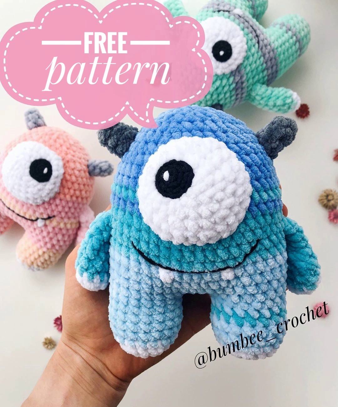 Crochet monster free pattern
