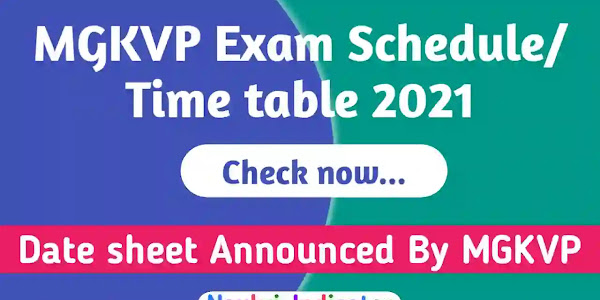 MGKVP Time Table 2021 BA BSc BCom 1st 2nd 3rd / Final Year @ www.mgkvp.ac.in