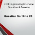 Civil Engineering interview questions and answers 16 to 20