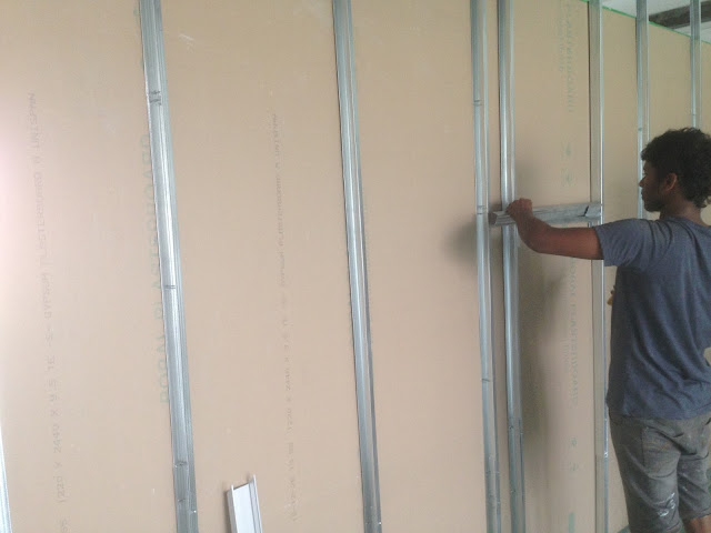 KDA Renovation: Pemasangan Gypsum Board - Partition Wall