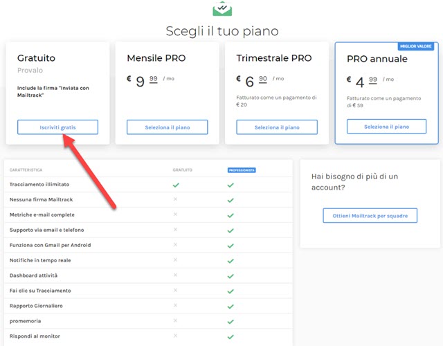 piani mailtrack per il tracciamento delle email piani mailtrack per il tracciamento delle email