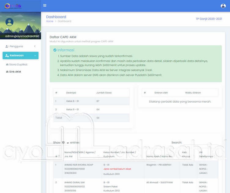 Emisdep Kemenag Go Id Madrasah Emis Monitor Wulan Tugas