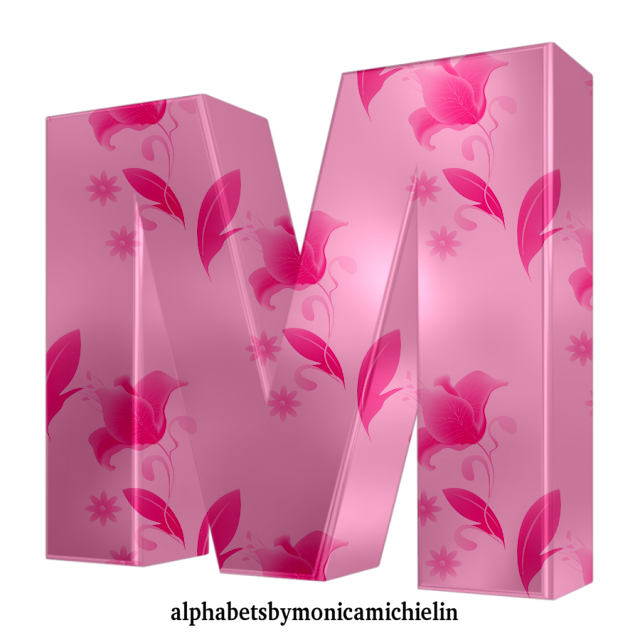 M. Michielin Alphabets: PINK FLOWERS PASTEL ALPHABET SEAMLESS, NUMBERS ...