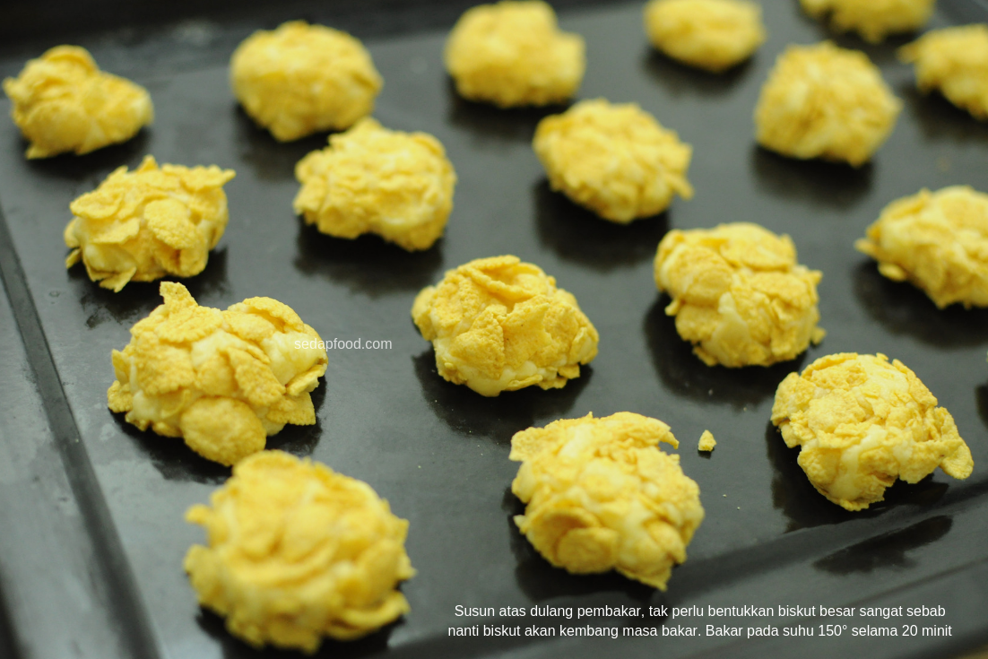 biskut cornflakes sukatan cawan