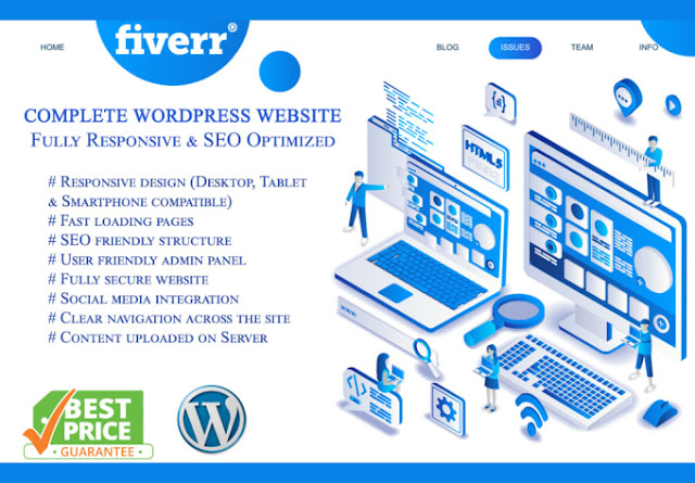 I will do responsive web design and build a complete website